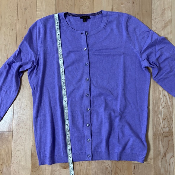 Talbots Lavender Button-Up Cardigan - Picture 7 of 7
